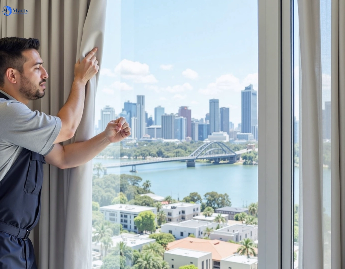 Professional curtain steam cleaning service melton-vic QLD by Matty Curtain Cleaning
