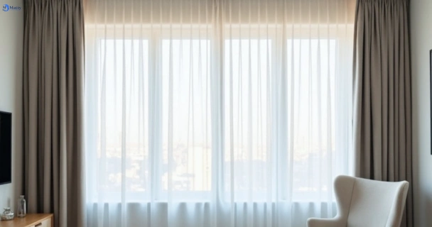 Freshly steam cleaned curtains in melton-vic QLD